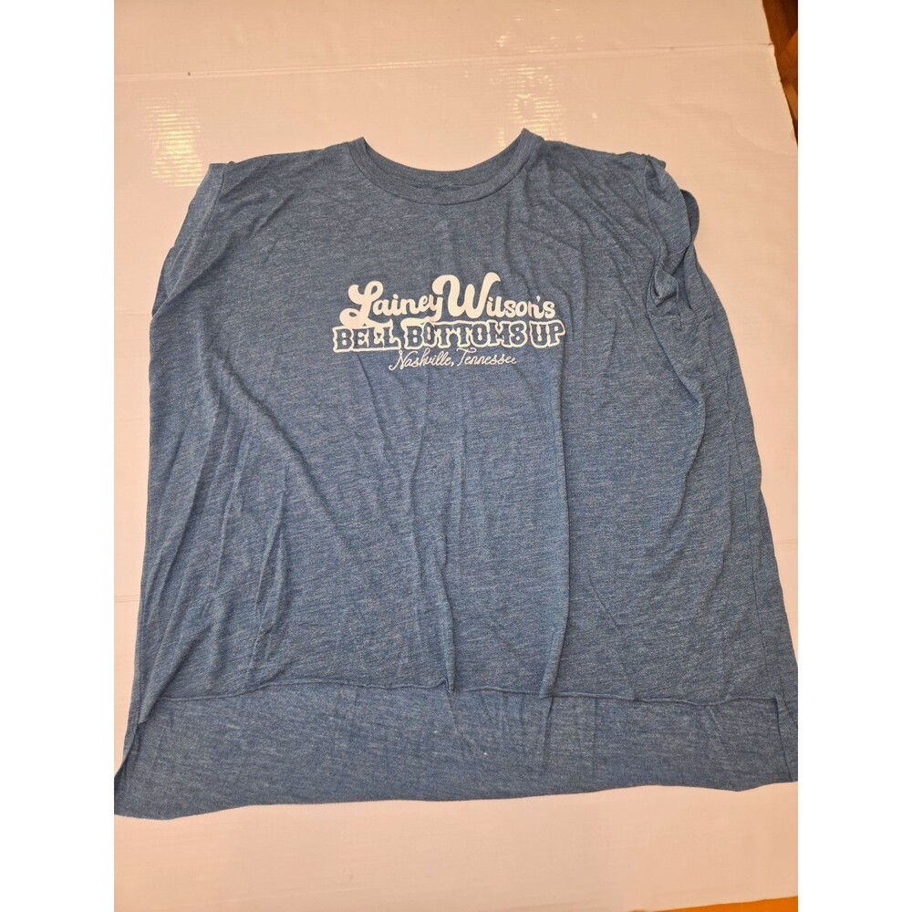 Lainey Wilson Bell Bottoms Up Nashville TN Blue Graphic T-Shirt Unisex XL